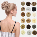 Synthetic Flexible Hair Buns Curly Scrunchy Chignon Elastic Messy Wavy Scrunchies Wrap For Ponytail Extensions For Women Girls