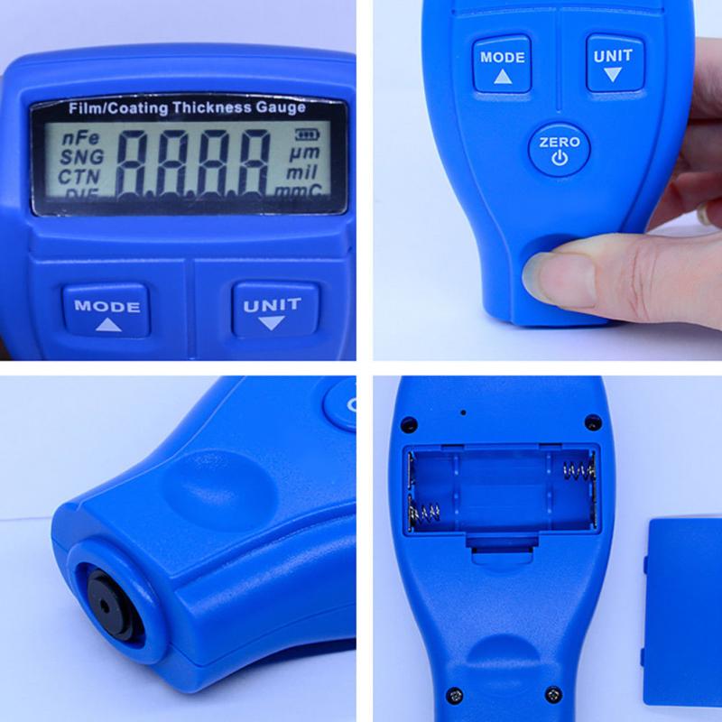 New Portable Paint Film Meter Tester Coating Measure Thickness Gauge Digital Portable Mini Thickness Gauge Tester