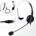 4-Pin RJ11 Monaural Corded Operator Call Center Telephone Headset Headphone BK