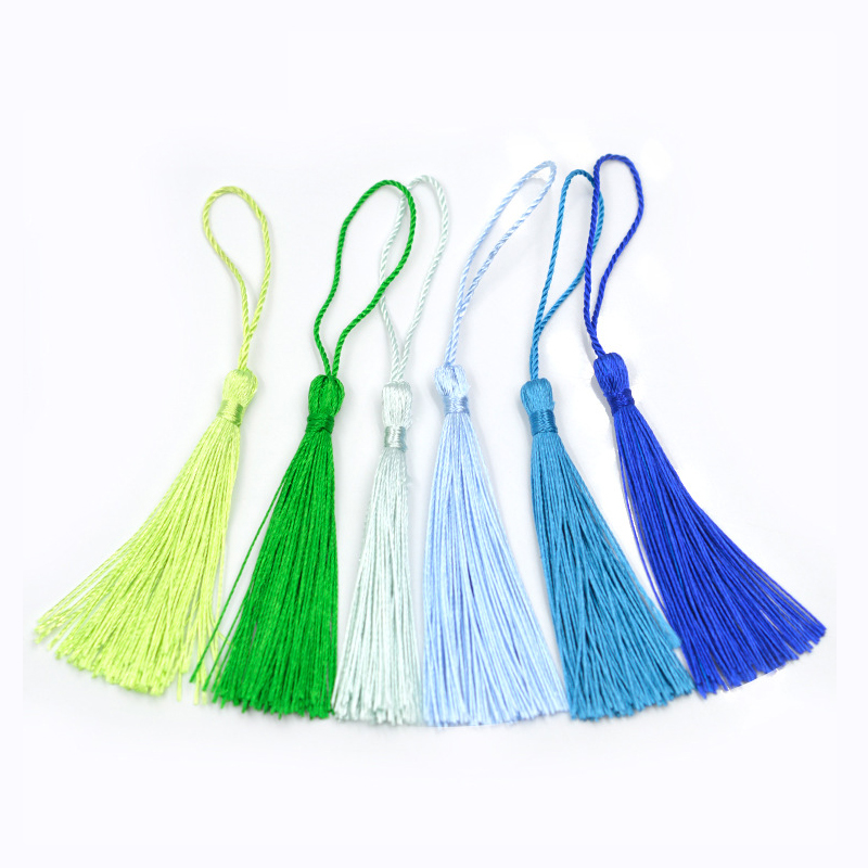 50pcs/Pack 13cm Color Polyester Silk Tassels DIY Craft Bookmark Curtain Jewelry Hang Rope Fringe Trim Clothes Sewing Accessories