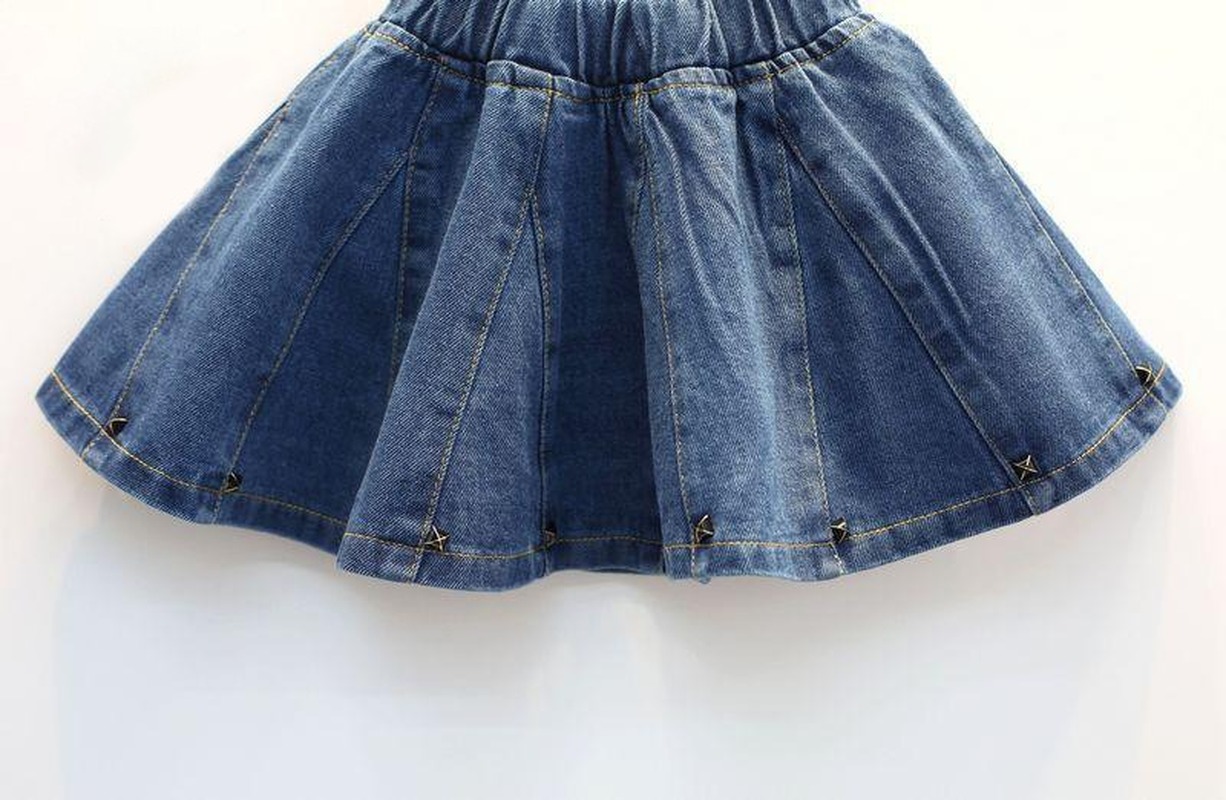 Girls skirt 2019 baby girl denim skirt toddler children denim skirt autumn cute baby children kids rivet skirt children