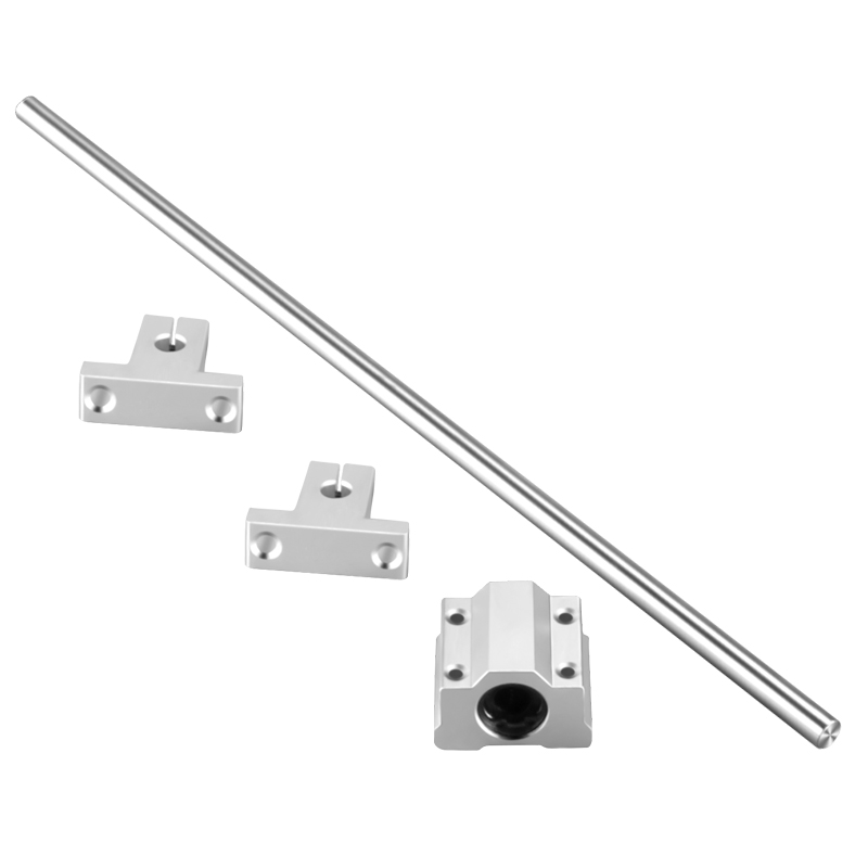 1set Smooth Rod Optical Axis Linear Rail Shaft OD8MM 200-285mm + SCS8UU Linear Bearing Blocks + SK8 SHF8 3D Printer Smooth Rod