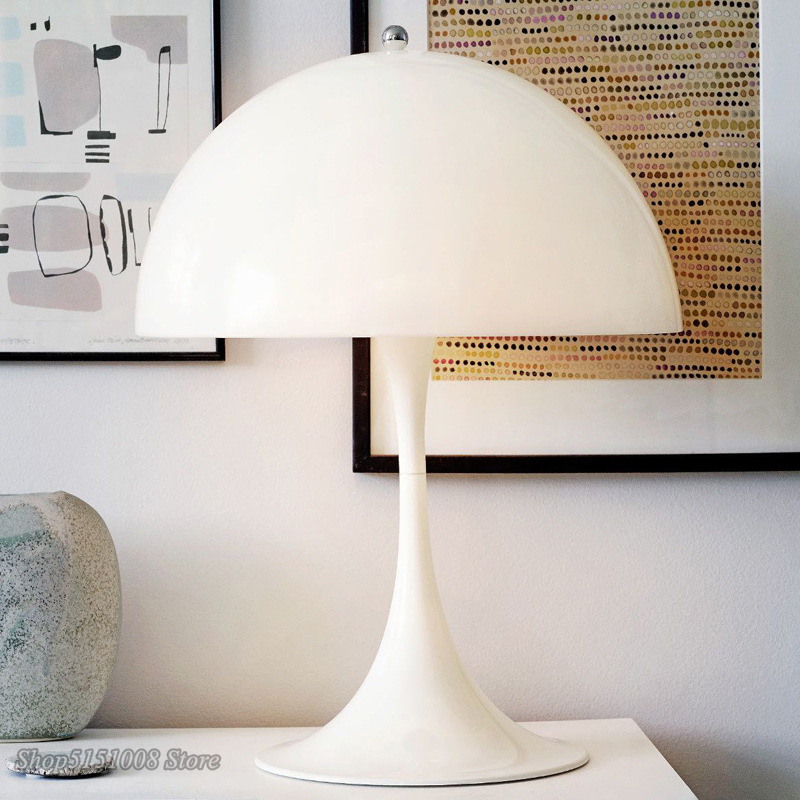Modern Creative Mushroom Table Lamps White Table Lamp Luminaire Living Room Bedroom Bedside Panthella Table Light Decor Fixtures