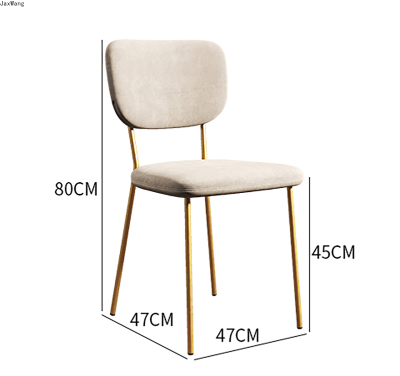 Luxury Ins Style Dining Chair Modern Nordic Minimalist Backrest Office Stool Household Furniture Hotel Restaurant Makeup Chair