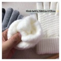 Rimiut Women's Cashmere Knitted Winter Gloves Cashmere Knitted Women Autumn Winter Warm Thick Gloves Touch Screen Skiing Gloves