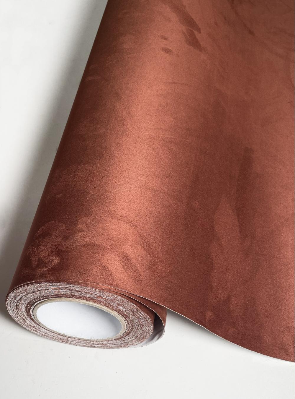 High Soft Alcantara Fabric Brown Car Wrap