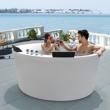 1.83 Meter Round Shape Top Quality Acrylic Professional Manufacturer Whirlpool Massage Bathtub monalisa bath tub 2 person M-2057