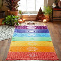 Single Rainbow Gym Yoga Mat Carpet Mandala Boho Stripes Yoga Mat Outdoor Sports Fitness Matcase 150x70cm/100x45cm
