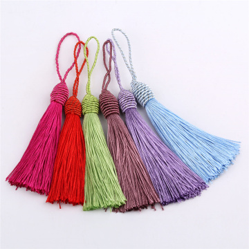 Wholesale 100pcs/Lot 15cm Long Silk Tassel Fringe Trim High Quality Tassel Trim Tassels for Curtains Accessories DIY