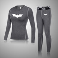 Batman Women Thermal Underwear For Women Winter Warm Long Johns Set Thermal Wear Women Quick Dry Stretch leggings Set S-XXL
