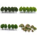 70pcs Mixed Model Tree 1:75-1:500 Scale Train Railroad Architecture Diorama for DIY Crafts or Building Models