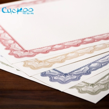 CUCKOO DIY typesetting retro printable paper have shading and frame a4 paper printable copy certificate 15 sheets/bag paper