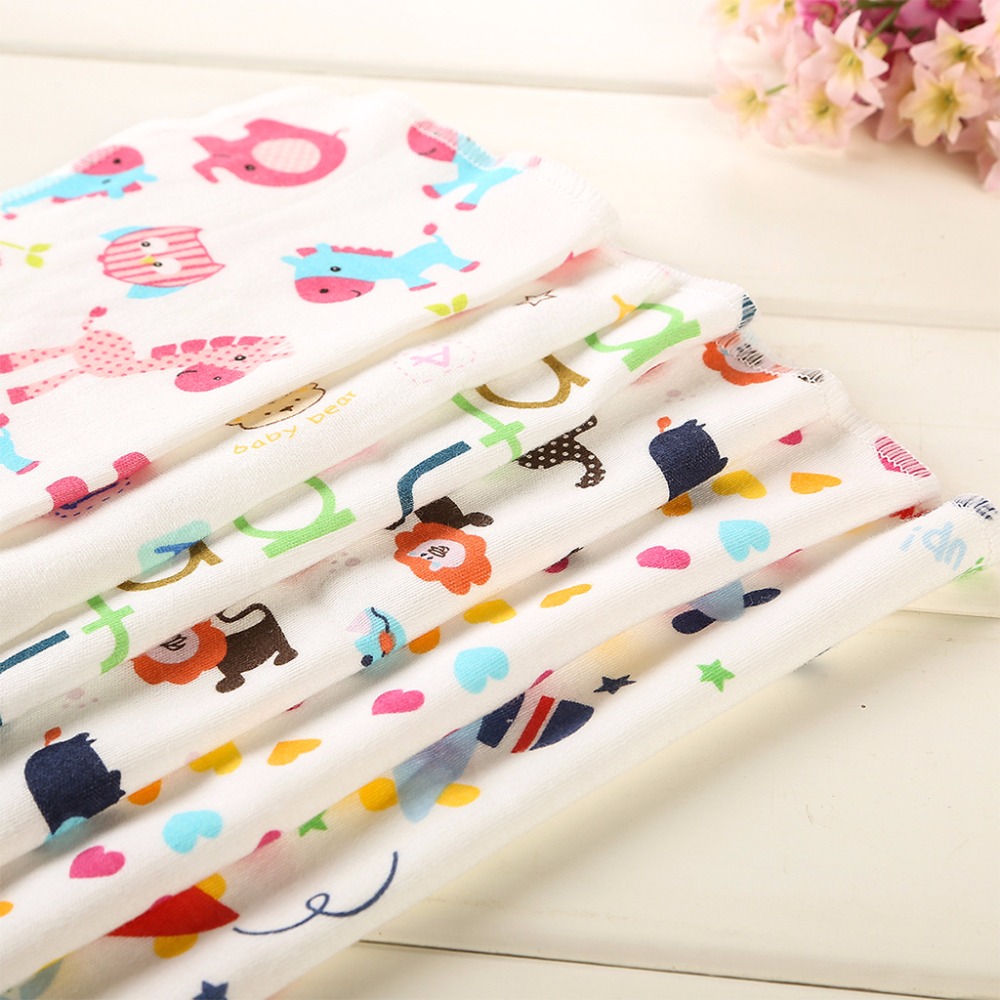 6Pcs Baby Cartoon Towels Baby Boy Girl Handkerchief Bathing Feeding Face Washcloth Wipe Cloth