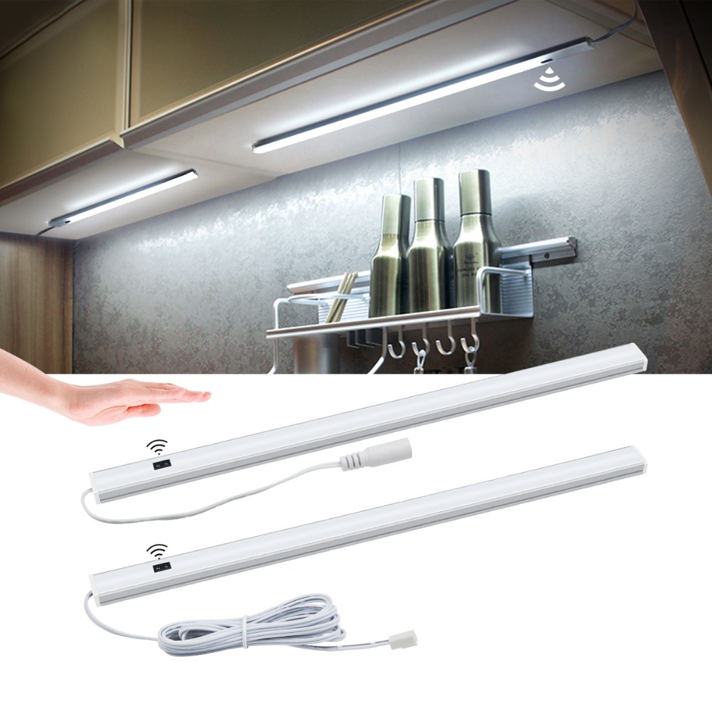 LED Under Cabinet Light 12V Hand Scan Sweep Sensor Kitchen Closet Wardrobe 5W 6W 7W LED Tube Indoor Home Lamp 30cm 40cm 50cm