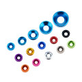 5PCS M2 M2.5 M3 M4 M5 Aluminum Colorful Anodized Countersunk Head Bolt Washers Alloy Gasket For Car Accessories Model Dedicated
