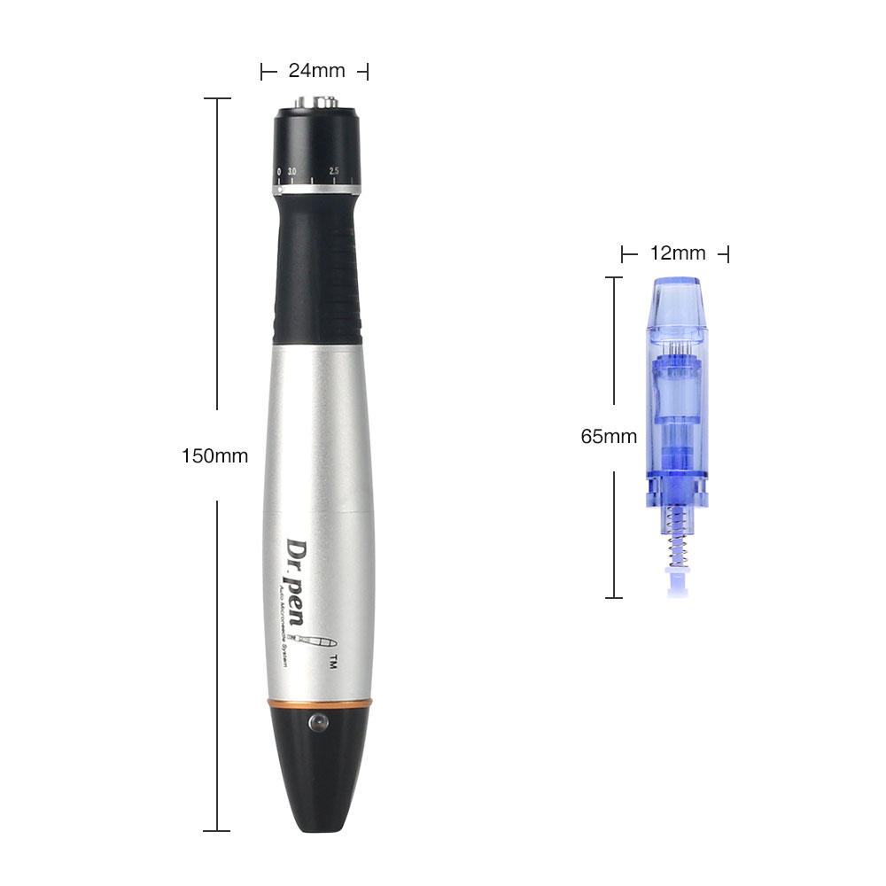 Dr.Pen Ultima A1 Derma Wired Pen Electric Skin Care Tool Micro Needling Pen Mesotherapy Auto Micro Needle Roller with 12 needles