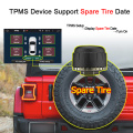 For Android TPMS Car Radio DVD Player Tire Pressure Monitoring System Spare Tyre Internal External Sensor USB TMPS