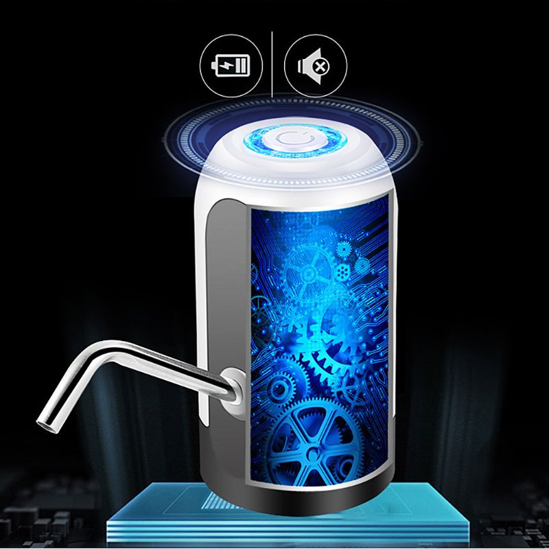 Portable Auto Pressure Pump Wireless Electric Water Drinking Bottle Dispenser USB Rechargeable No Hub Safe Home Dormitory