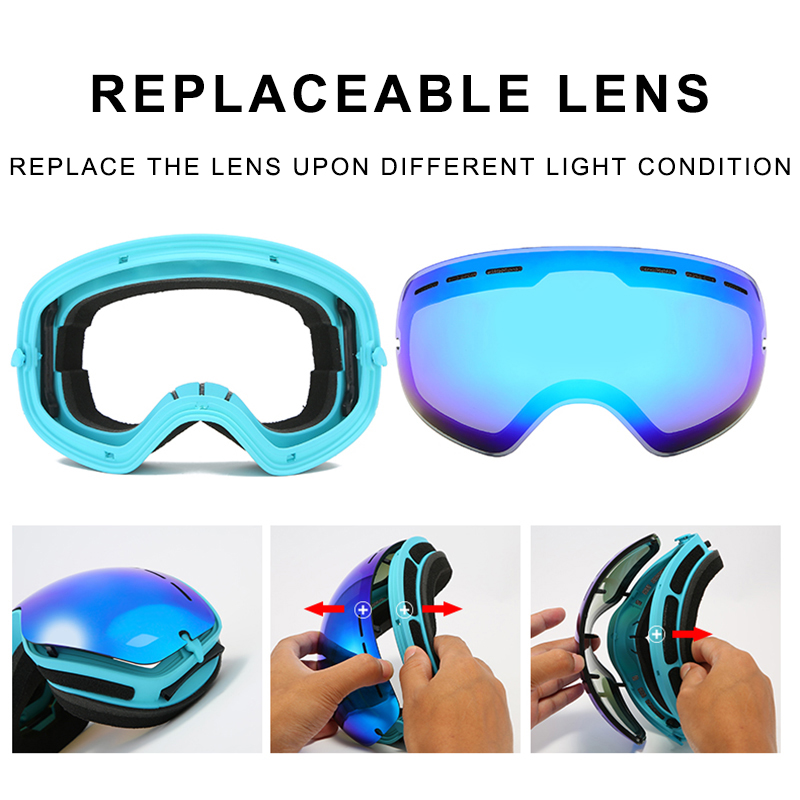 ACEXPNM Brand Ski Goggles Double Layers UV400 Anti-fog Big Ski Mask Glasses Skiing Men Women Snow Snowboard Goggles Eyewear