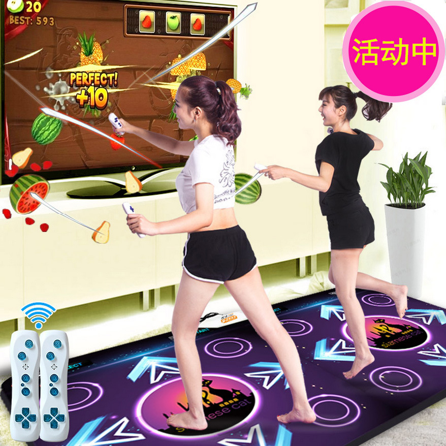 Hot Sale Double Dance Pads mats Remote Control for PC TV Dance Gaming ,super dancer on computer,PK on the Double Dance pads