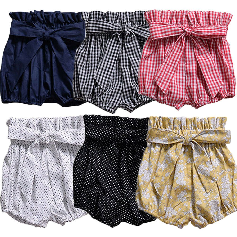 New Toddler Baby Boy Girl Kids Plaid Harem Pants Shorts Bottoms PP Bloomers Pantie