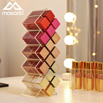 Lipstick Storage Rack Box Acrylic Display Stand Makeup Organizer Multi-cell Boxes Cosmetic Lipstick Jewelry Rack Case Holder New