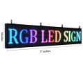 PH10 mm 77"x14" WiFi LED Sign Programmable LED Signs Full Color Scrolling Led Display High Brightness Indoor LED Display Board