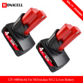 12V 6.0Ah Lithium-ion Battery Compatible with Milwaukee M12 XC 48-11-2420 48-11-2450 48-11-2460 48-11-2411 Cordless Tools L50