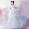 Women's Hanfu Chinese Style Ancient Costume Folk Dance Stage Performance Clothing Retro Singers Princess Fairy Girl Dress