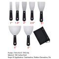 7pc Putty Knife Set Scraper Blade Portable Canvas Bag Wall Shovel Carbon Steel Plastic Handle Construction Tool Plastering Knife