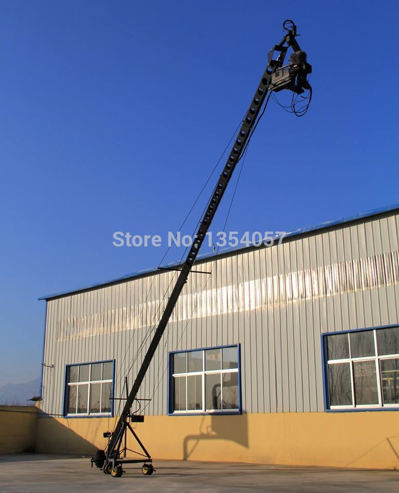 8m 2 axis jimmy jib crane for with motorized dutch head loading 16kg