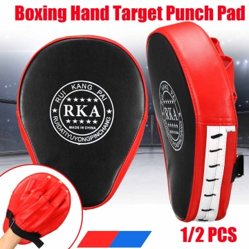 2PCS Punching Bag Boxing Pad Sand Bag Fitness Taekwondo MMA Hand Kicking Pad PU Leather Training Gear Muay Thai Foot Target