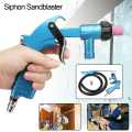 Air Siphon Sandblaster Feed Blasting Gu n Abrasive Tool Power Tool Kit Sprayer with Ceramic Nozzle Tips Sand Suction Pipe