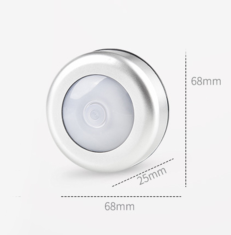 6 Led Portable Stepless Dimming Pat Night Light Security Control Wireless Battery Powered Cabinet Lamp Kitchen Closet