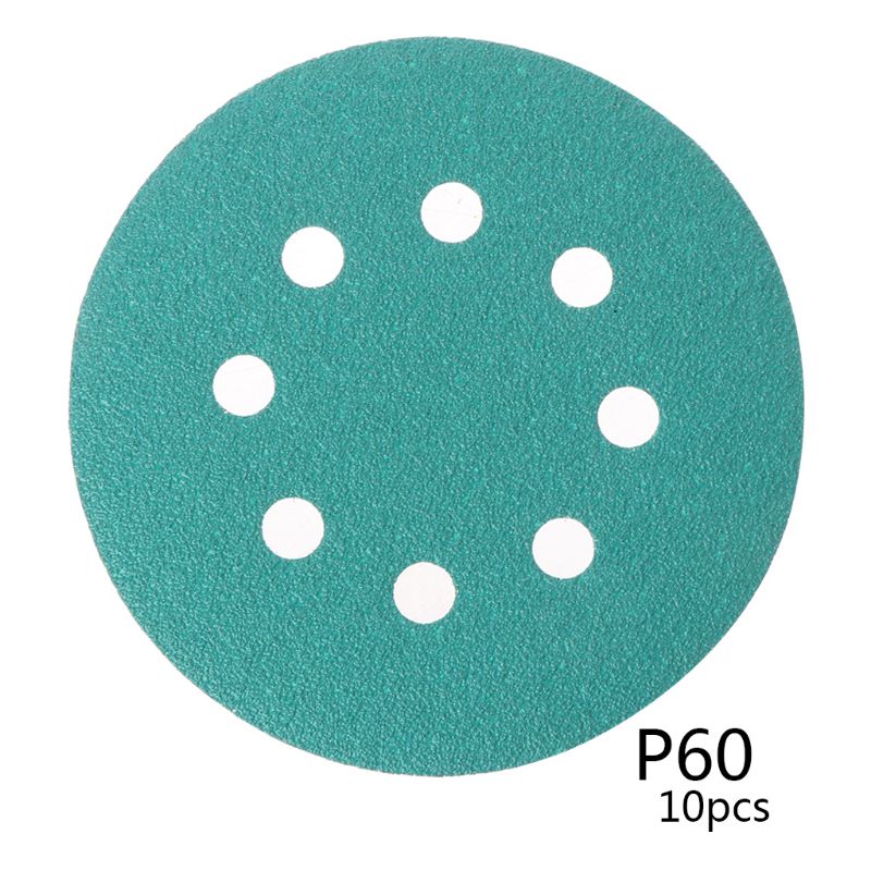 10pcs 10pcs Professional Anti Clog 125mm Sandpaper 5" Polyester Film Sanding Disc Wet and Dry Hook and Loop Abrasive Tools with