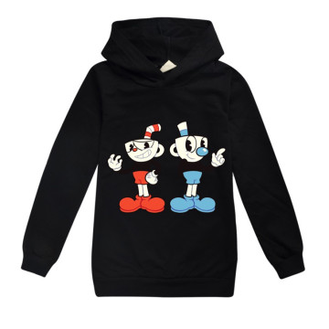 Cuphead Line anime boys Sweatshirts cotton baby hoodie toddler girl winter clothes kids hoodies christmas cute cartoon Clothing