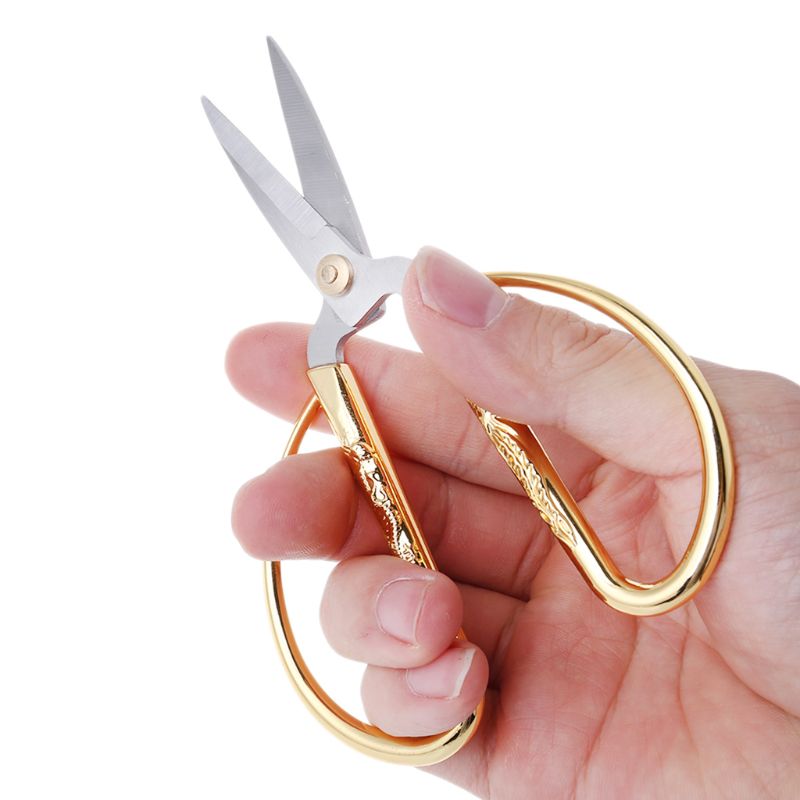 OOTDTY New Gold Dragon Phoenix Bonsai Scissors Wedding Shears Home Office Cutting Tool