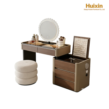 YK-10 Walnut White Vanity Set