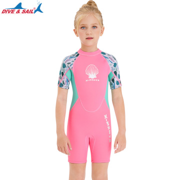 New Jellyfish Neoprene Children Wetsuit Swimwear Girls Short Surfing Swimsuit Wet Suit for Girl Bathing Suit Diving Suits