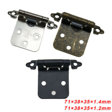 2pcs Self Closing Overlay Spring Hinges Cupboard Cabinet Door Iron Tool Part Kit Hinge Fittings For Furniture Hardware Nail