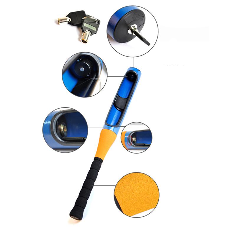 1pc Car Steering Wheel Lock Universal Security Tools Anti-Theft Security Locking Handle For Vehicle Cars (Random Color)