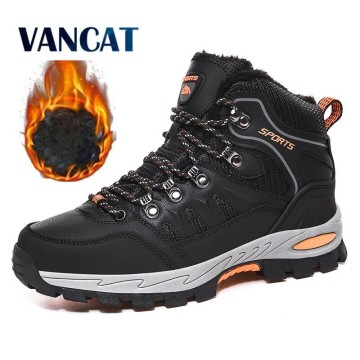 Unisex Snow Boots Warm Plush Men's Boots Waterproof Non-slip Winter Boots Outdoor Men Hiking Boots Work Shoes Men Sneakers 36-46