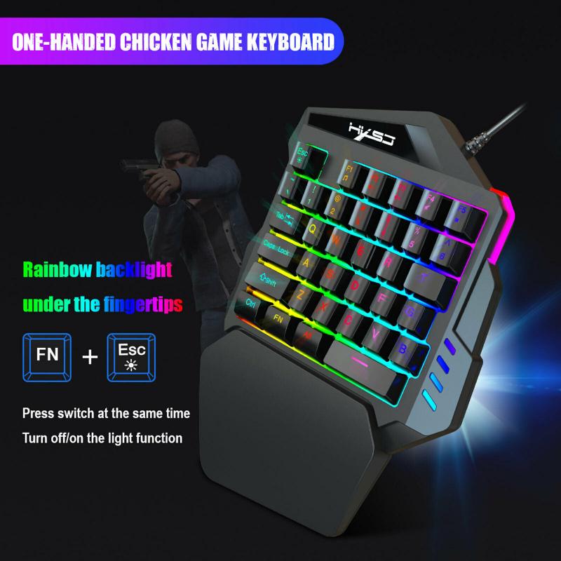 35Keys One-Handed Game Gaming Keyboard Mouse Keypad Gamepad Controller For Mobile Phone