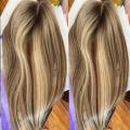 6"-20'' 8x13cm Highlight Brown and Blonde Color Straight Women Topper European Human Hair Remy Natural Toupee Replacement