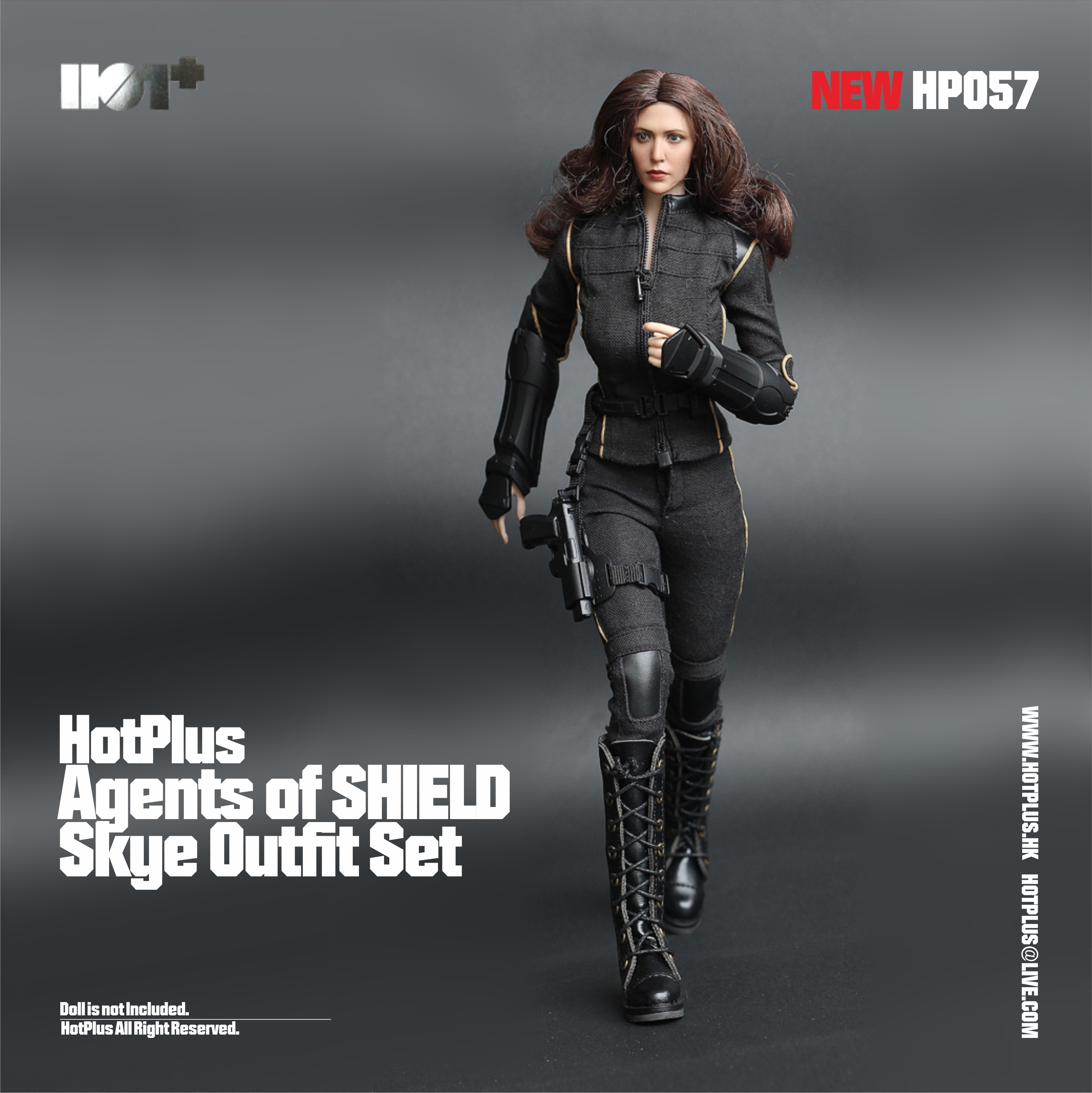 HotPlus Hp057 1/6 Agents of Shield Skye Outfit Suit Set Costume for 12inch Collectible Action Figure DIY