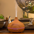 300ml Home Office Aromatherapy Essential Oil Diffuser Wood Grain Ultrasonic Air Humidifier Cool Mister With Led Light#g30