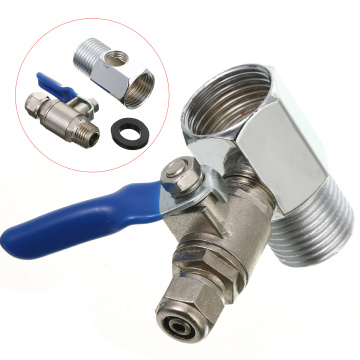 Mayitr Adapter Tee Copper 1/2 '' Valve to 1/4 '' Plug Adapter Valve With Shut-off Ball Valve Tee Ball Faucet Hardware Tools