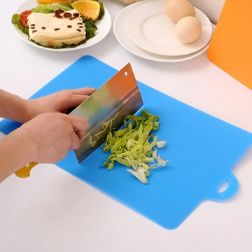 New 21.5*32.5cm Cutting Board Kitchen Cooking Tools Flexible PP Plastic Non-slip Hang Hole Food Slice Cut Chopping Block DIN889