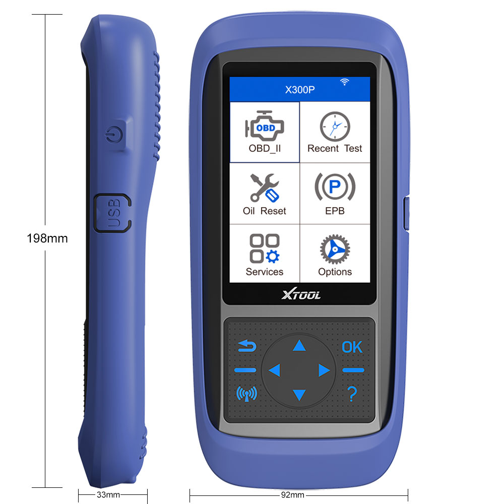 XTOOL X300P Engine Diagnostic Tool X300P Automotive Scanner With 16 Special Function ABS Bleeding /EPB/Battery Replacement