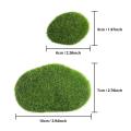 20 Pieces 2 Sizes Artificial Moss Rocks Decorative Faux Green Moss Covered Stones